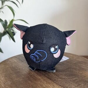 Squeezamals Series 3 Eddy Elephant Plush 3.5" Squishy Black Denim Stuffed Animal